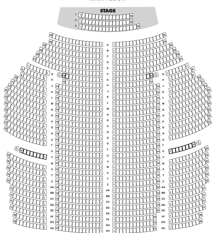 Orpheum Theatre Seating Chart