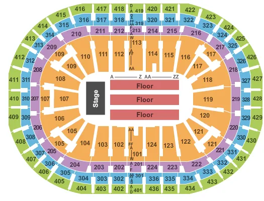 Centre Bell Seating Chart