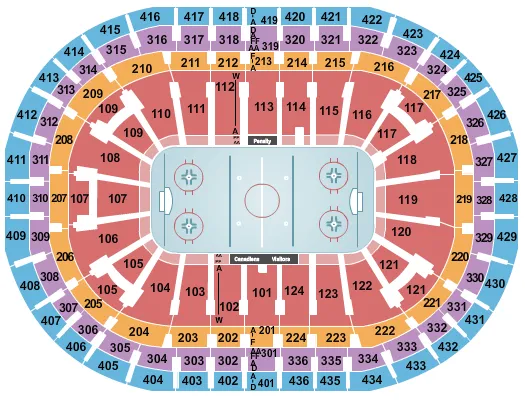 Centre Bell Hockey Seating Chart