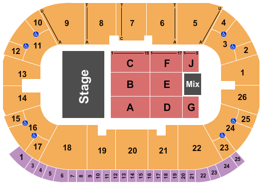 Paramount Fine Foods Centre Seating Chart