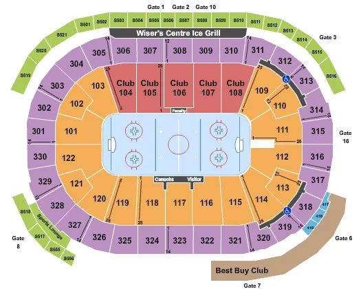 Rogers Arena Hockey Seating Chart