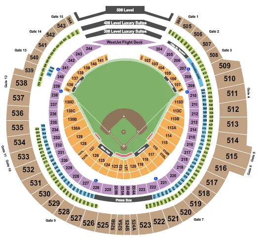 Rogers Centre Baseball Seating Chart