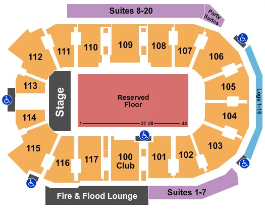 Abbotsford Centre Seating Chart