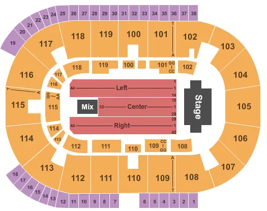 Coca-Cola Coliseum Seating