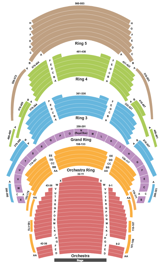 Four Seasons Centre Seating