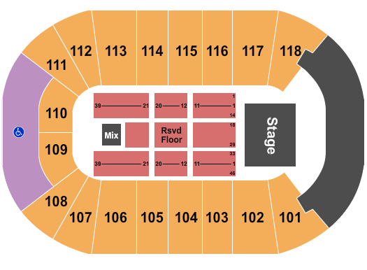 UBC Thunderbird Arena Seating Chart