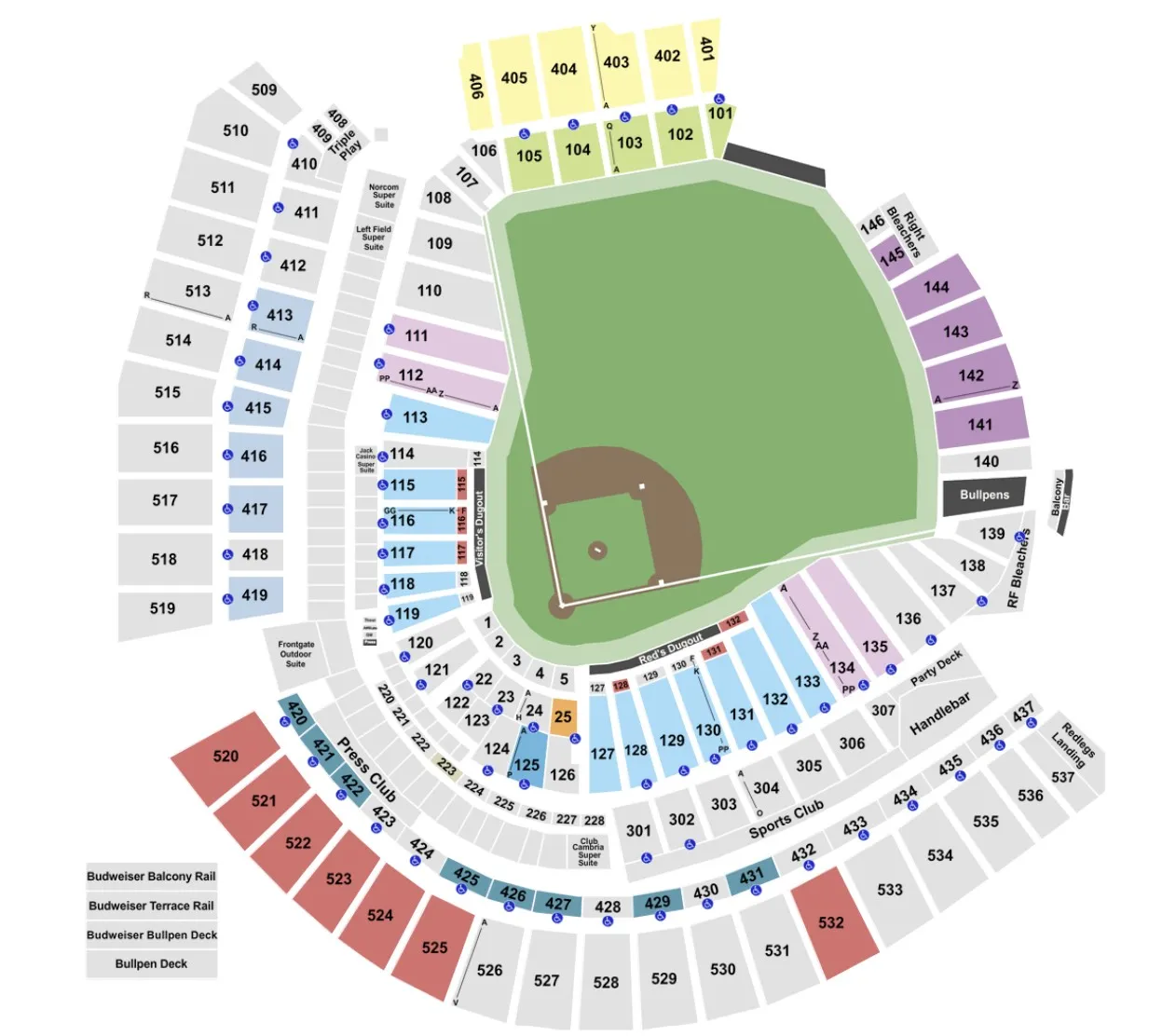 Great American Ball Park Seating Chart