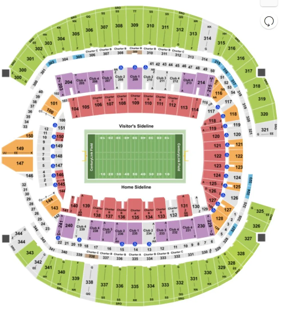 Lumen Field Football Seating Chart