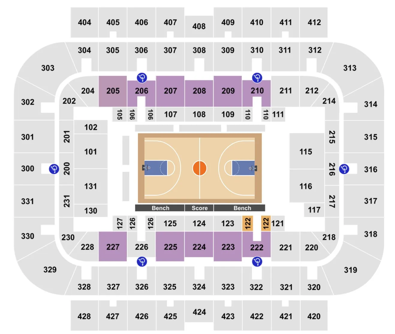 Panthers Basketball Seating Chart