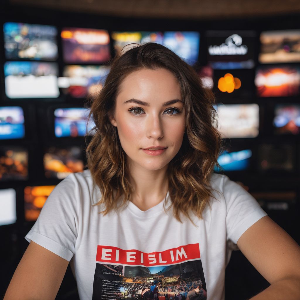 A fan proudly wearing Bailey Zimmerman's tour t-shirt surrounded by concert posters.