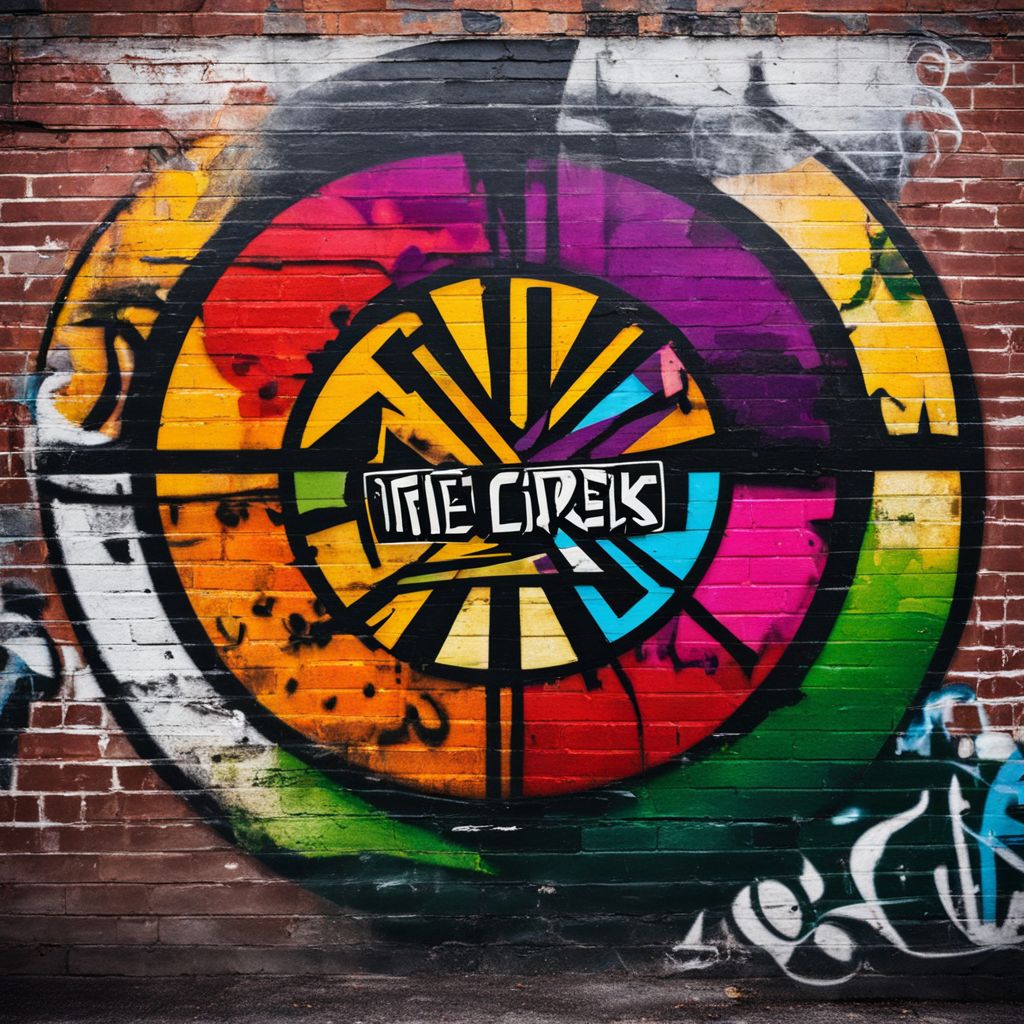 The Circle Jerks band logo graffiti on a city wall.