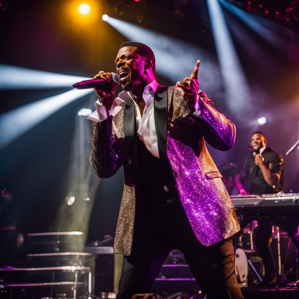 Keith Sweat delivering a captivating performance to a diverse audience.