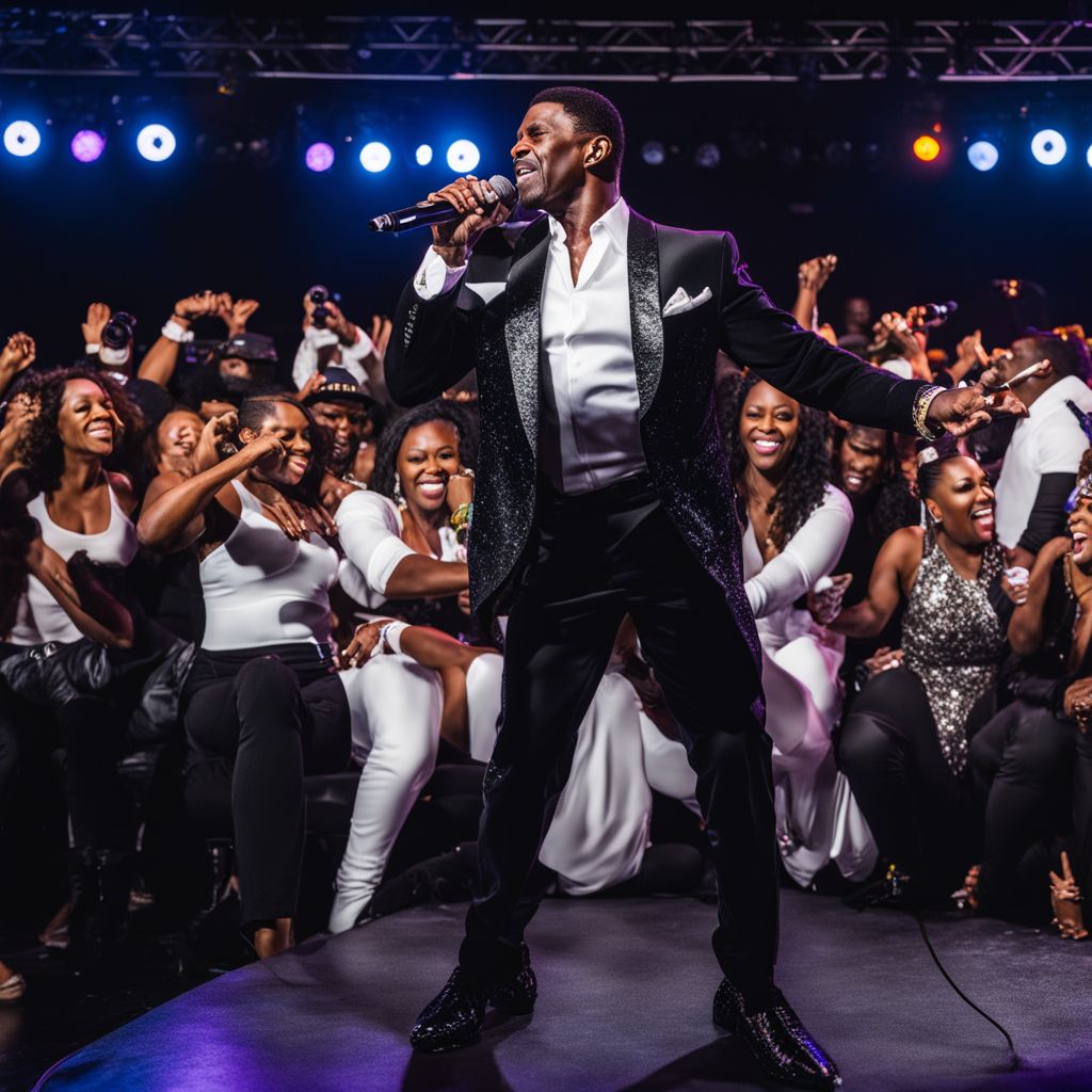 Keith Sweat mesmerizing a diverse crowd with his soulful performance.