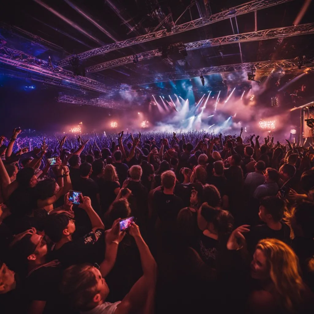 A lively crowd enjoys Lil TJay's energetic concert.