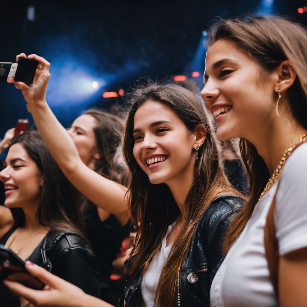 Fans enthusiastically cheer and sing along at an Olivia Rodrigo concert.