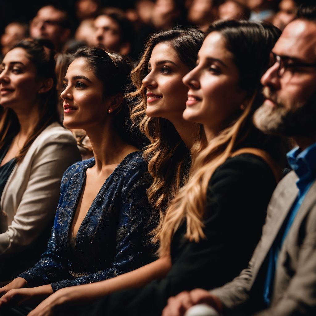An audience captivated by Hania Rani's performance in a concert hall.