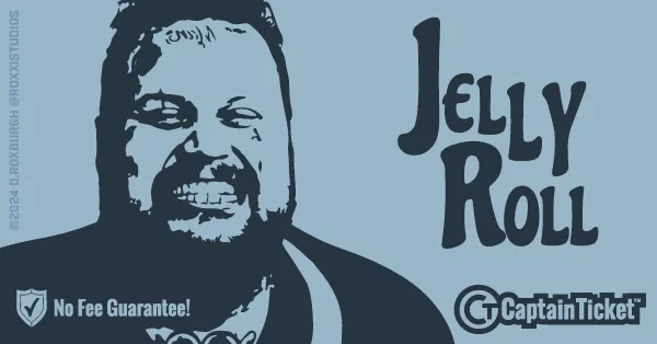 Get Jelly Roll tickets for less with everyday low prices and no service fees at Captain Ticket™ - The Original No Fee Ticket Site! #FanArtByRoxxi