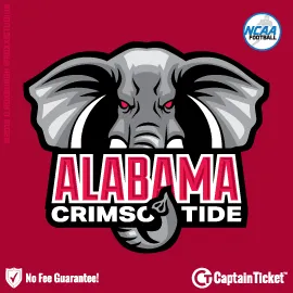 Buy Alabama Crimson Tide Football college football tickets cheaper with no fees at Captain Ticket™ - The Original No Fee Ticket Site!