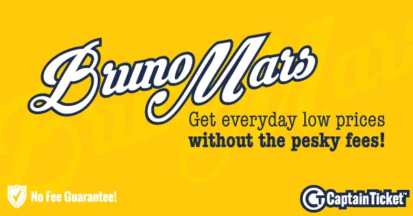 Best prices on Bruno Mars Tickets with no hidden fees