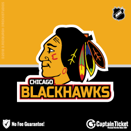 Buy Chicago Blackhawks tickets for less with no service fees at Captain Ticket™ - The Original No Fee Ticket Site! #FanArtByRoxxi