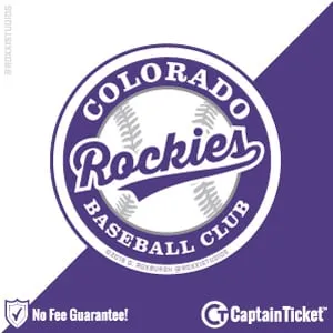 Buy Colorado Rockies tickets for less with no service fees at Captain Ticket™ - The Original No Fee Ticket Site! #FanArtByRoxxi