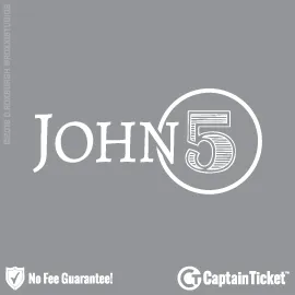 Buy John 5 tickets cheaper with no fees at Captain Ticket™ - The Original No Fee Ticket Site!