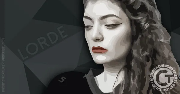 Lorde Tickets — Buy with No Fees at Captain Ticket, the Original No Fee Ticket Site