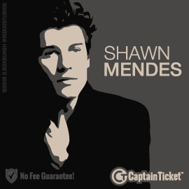 Buy Shawn Mendes tickets cheaper with no fees at Captain Ticket™ - The Original No Fee Ticket Site!