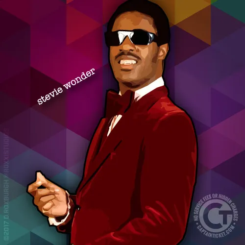 Buy Stevie Wonder tickets cheaper with no fees at Captain Ticket™ - The Original No Fee Ticket Site!