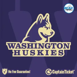 Buy Washington Huskies Football tickets for less with no service fees at Captain Ticket™ - The Original No Fee Ticket Site! #FanArtByRoxxi