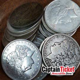 Image of collectible coins from the Captain Ticket™ Rare Coin Collection in Upland, CA