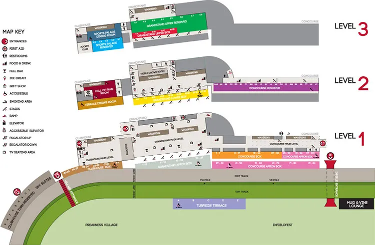 Preakness Stakes Seating Chart