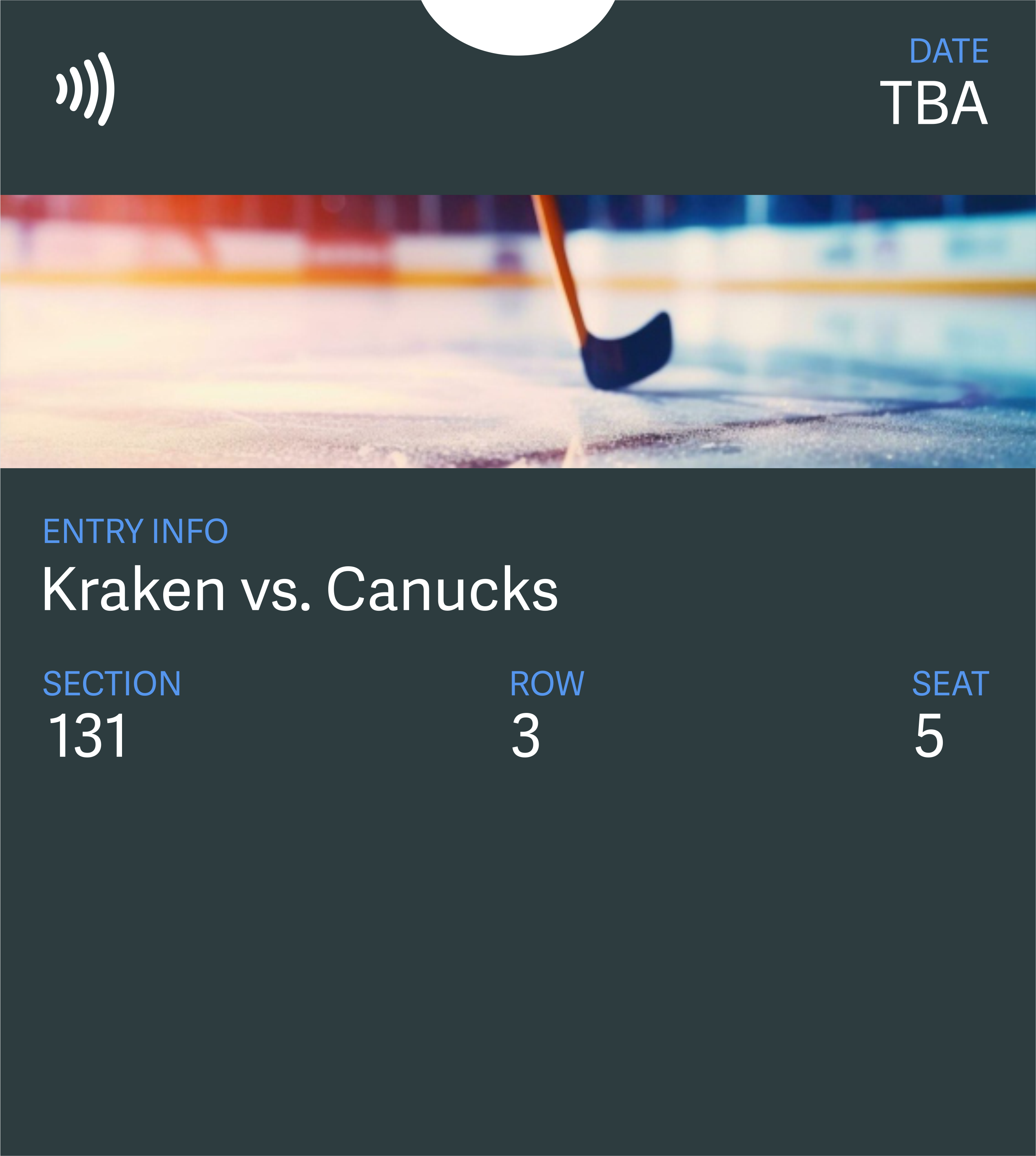 Kraken vs Canucks ticket