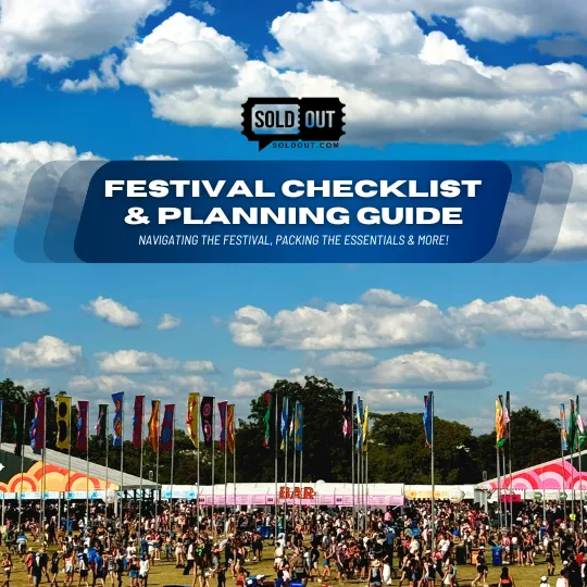 Festival Crowd Day with Checklist Guide and SoldOut.com logo