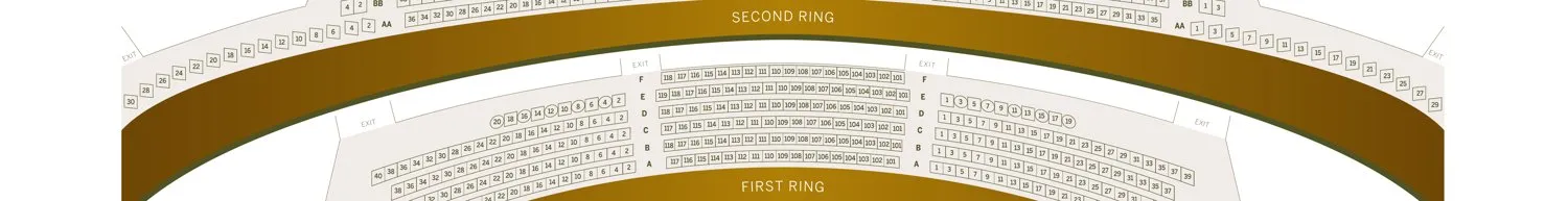 First Ring seating map at the David H. Koch Theater
