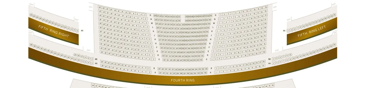 Fourth Ring seating map at the David H. Koch Theater