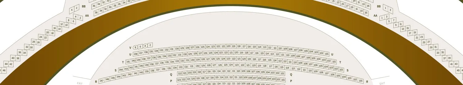 Orchestra Rear seating map at the David H. Koch Theater