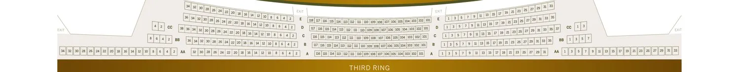 Third Ring seating map at the David H. Koch Theater